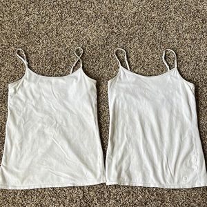 Justice Girls White Tank Tops